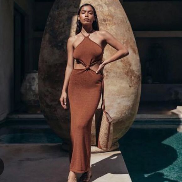 NWT Cult Gaia Cameron Knit Dress Amber XL - Picture 16 of 16